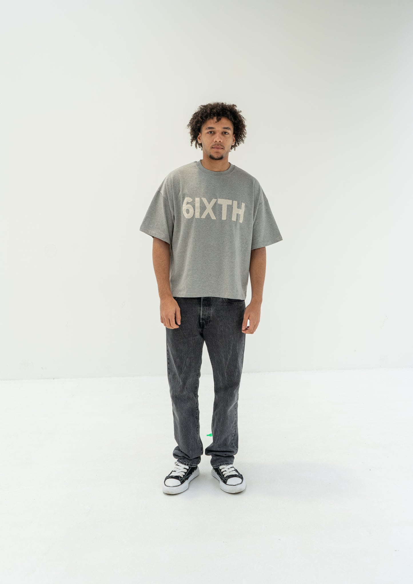 The 6ixth Stitch Tee - Marl Grey