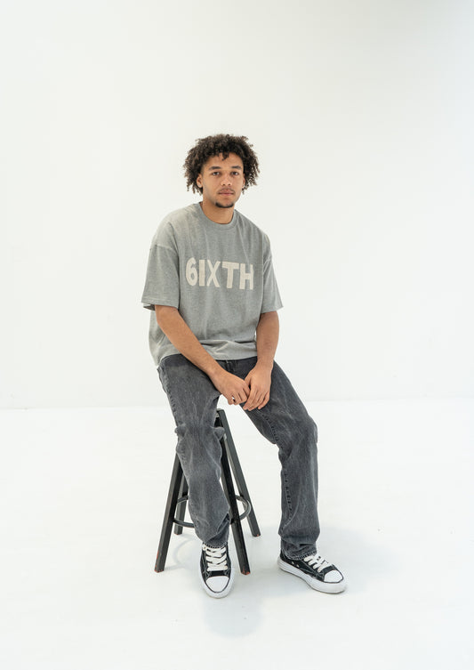 The 6ixth Stitch Tee - Marl Grey